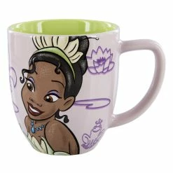 New ✔️ Disney Coffee Mug - Princess Tiana Portrait - Never Give Up 🔔