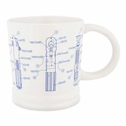 Best deal 🥰 Disney Coffee Mug - Star Wars - Lightsaber Blueprint - White 🎉