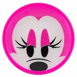 Promo 🔥 Disney Glass Plate - Minnie Mouse With Silicone Cover ⌛