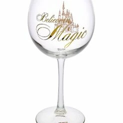 Promo 🌟 Disney Goblet Wine Glass - Believe In Magic - Castle 🌟