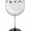 New 🛒 Disney Goblet Wine Glass - Etched Mickey Mouse Icons - Black 🔥