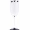 Promo ✨ Disney Champagne Flute Glass - Mickey Mouse Icons - Stemmed Black 👏