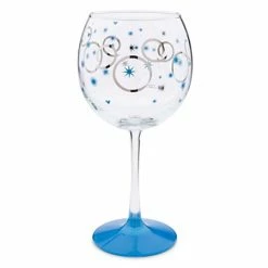 Budget 🔥 Disney Wine Glass - Happy Hanukkah - Mickey Mouse Icon Goblet 👍