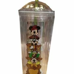 Brand new 🌟 Disney Tumbler With Straw - Wilderness Lodge Resort - Mickey & Friends ⌛
